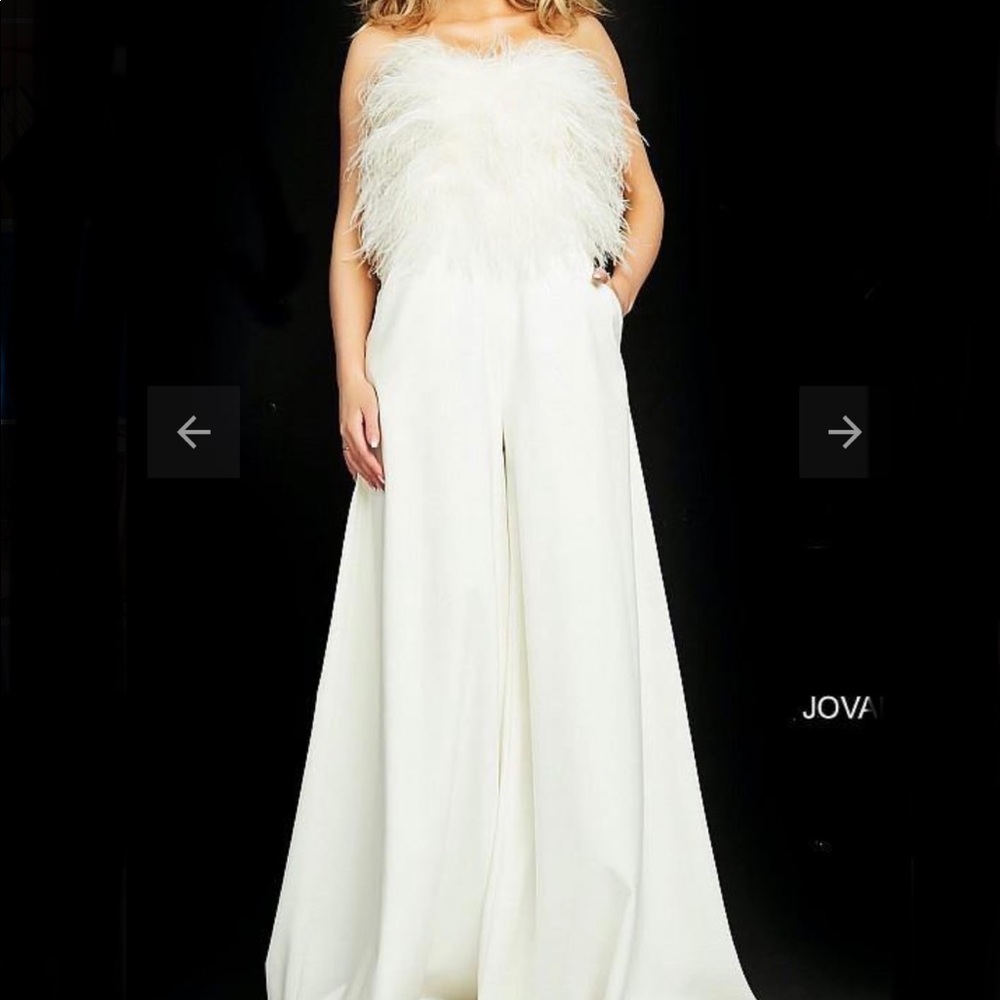 Jovani White Jumpsuit